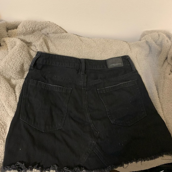 black jean ripped mini skirt 🤍 - Picture 2 of 5